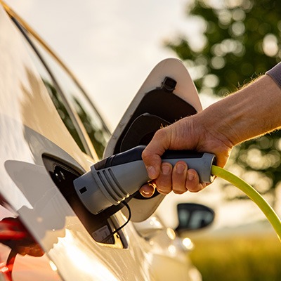 charging electric vehicle